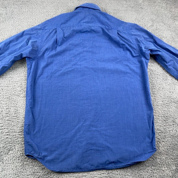 Eddie Bauer Mens Small Blue Poplin Lightweight Long Sleeve Button Down Casual - Picture 5 of 10